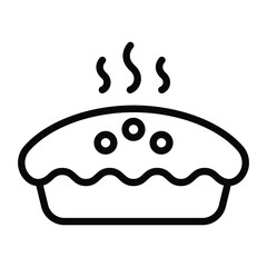 pie cake vector Line Icon. Simple Creative vector Line Icon
