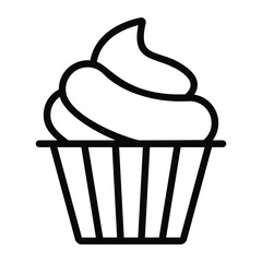 cupcake vector Line Icon. Simple Creative vector Line Icon