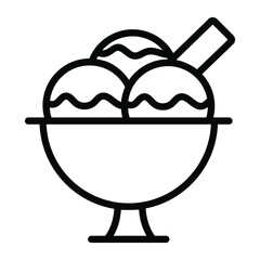 ice cream vector Line Icon. Simple Creative vector Line Icon