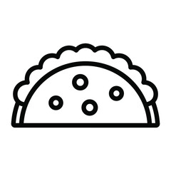 burrito vector Line Icon. Simple Creative vector Line Icon