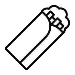 kebab vector Line Icon. Simple Creative vector Line Icon