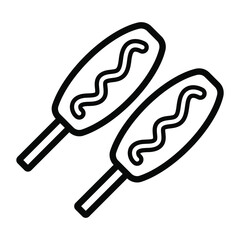 drum stick vector Line Icon. Simple Creative vector Line Icon