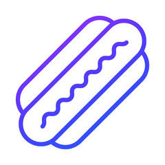 hotdog vector Line Icon. Simple Creative vector Line Icon