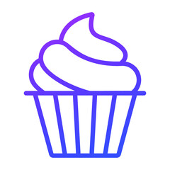 cupcake vector Line Icon. Simple Creative vector Line Icon
