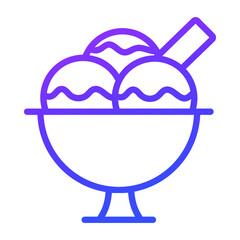ice cream vector Line Icon. Simple Creative vector Line Icon