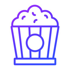 popcorn vector Line Icon. Simple Creative vector Line Icon