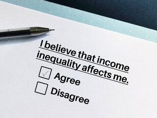 Questionnaire about social inequality