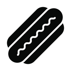 hotdog vector glyph Icon. Simple Creative vector Line Icon