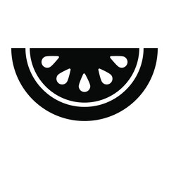 watermelon vector glyph Icon. Simple Creative vector Line Icon