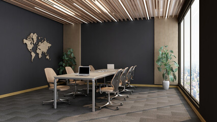 modern office meeting room for company logo mockup
