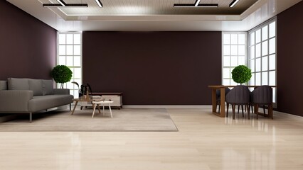 luxury restaurant bar cafe 3d design interior for wall mockup