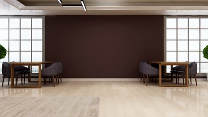 luxury restaurant bar cafe 3d design interior for wall mockup