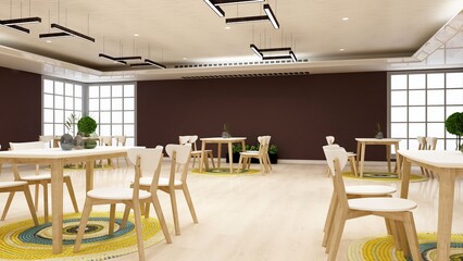 luxury restaurant bar cafe 3d design interior for wall mockup