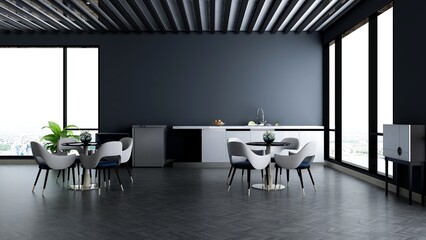 office pantry area 3d render interior design