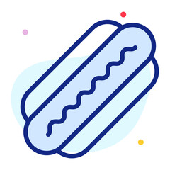 hotdog vector Line Icon. Simple Creative vector Line Icon