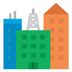 building flat icon