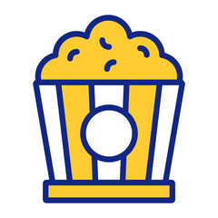 popcorn vector colored Line Icon. Simple Creative vector Line Icon