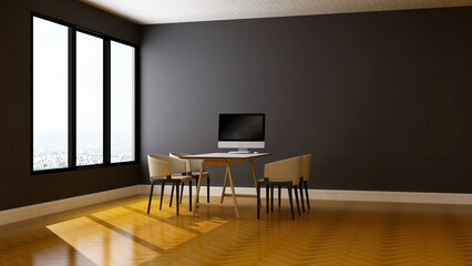 modern office meeting room for company logo mockup