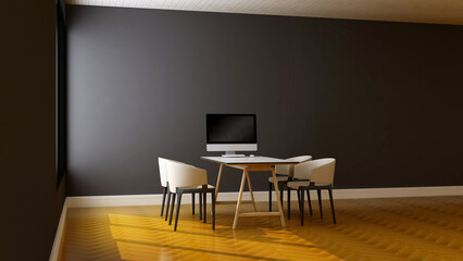 modern office meeting room for company logo mockup