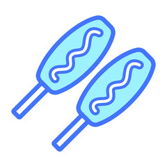 drum stick vector Line Icon. Simple Creative vector Line Icon