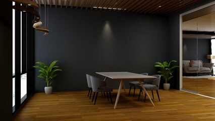 Fototapeta na wymiar modern office meeting room for company logo mockup