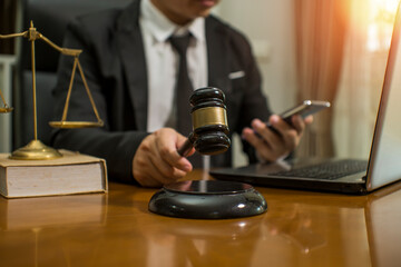 justice and law concept.Male judge Consultation and legal concepts, lawyers, 