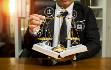 justice and law concept.Male judge Consultation and legal concepts, lawyers, 