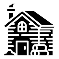 cabin glyph icon