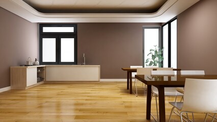 office pantry area 3d render interior design