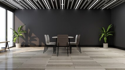 modern office meeting room for company logo mockup
