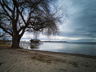 Tranquil scene on chiemsee, germany - 490844916