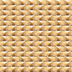 Chinese style Seamless pattern. Oriental gold background. Asian traditional wave ornament