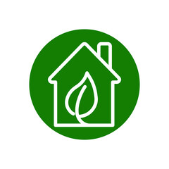 Eco-friendly home symbol icon, vector illustration. Conservation saving support and solution. Energy sign and symbol. Isolated on white background. vector illustration flat design. Environment.