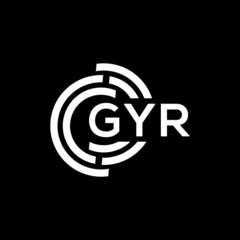 GYR letter logo design on black background. GYR creative initials letter logo concept. GYR letter design.