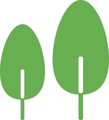 木のシンプルなピクトグラム