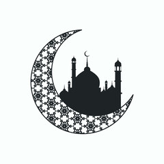 Ramadan Kareem Moon Vector Design 
