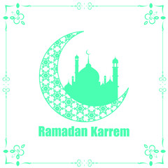 Ramadan Kareem Moon Vector Design 