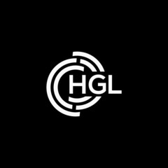 HGL letter logo design on black background. HGL creative initials letter logo concept. HGL letter design.