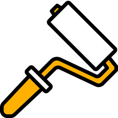 paint roller one color icon