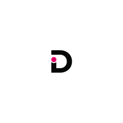 id i d initial black font logo vector