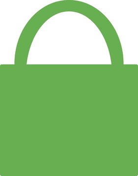 recommend clip art: シンプルな緑のバッグのイラスト