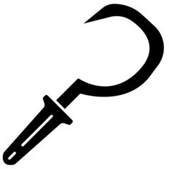 sickle solid icon