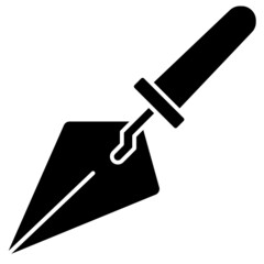 trowel solid icon