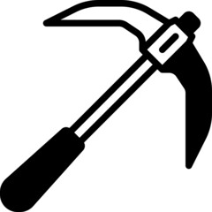 pickax solid line icon