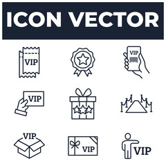 set of VIP elements symbol template for graphic and web design collection logo vector illustration