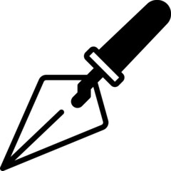 trowel solid line icon