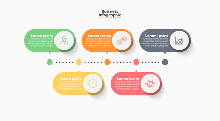 Business infographic timeline icons designed for abstract background template milestone element modern diagram process technology digital marketing data presentation chart Vector