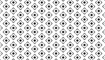 Seamless pattern. Repeated rhombus and dotted motifs. Simple pattern design