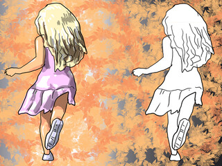 girl in the night, beautiful, girl, dancer, athlete, dancing, dress, dance, illustration, woman, figure, slim, naked, fun, illustration, illustration, image, pensona, character, child,