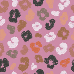 Abstract animal skin background, leopard spots pattern, hand painted exotic texture, template for print, textile, wallpaper, poster